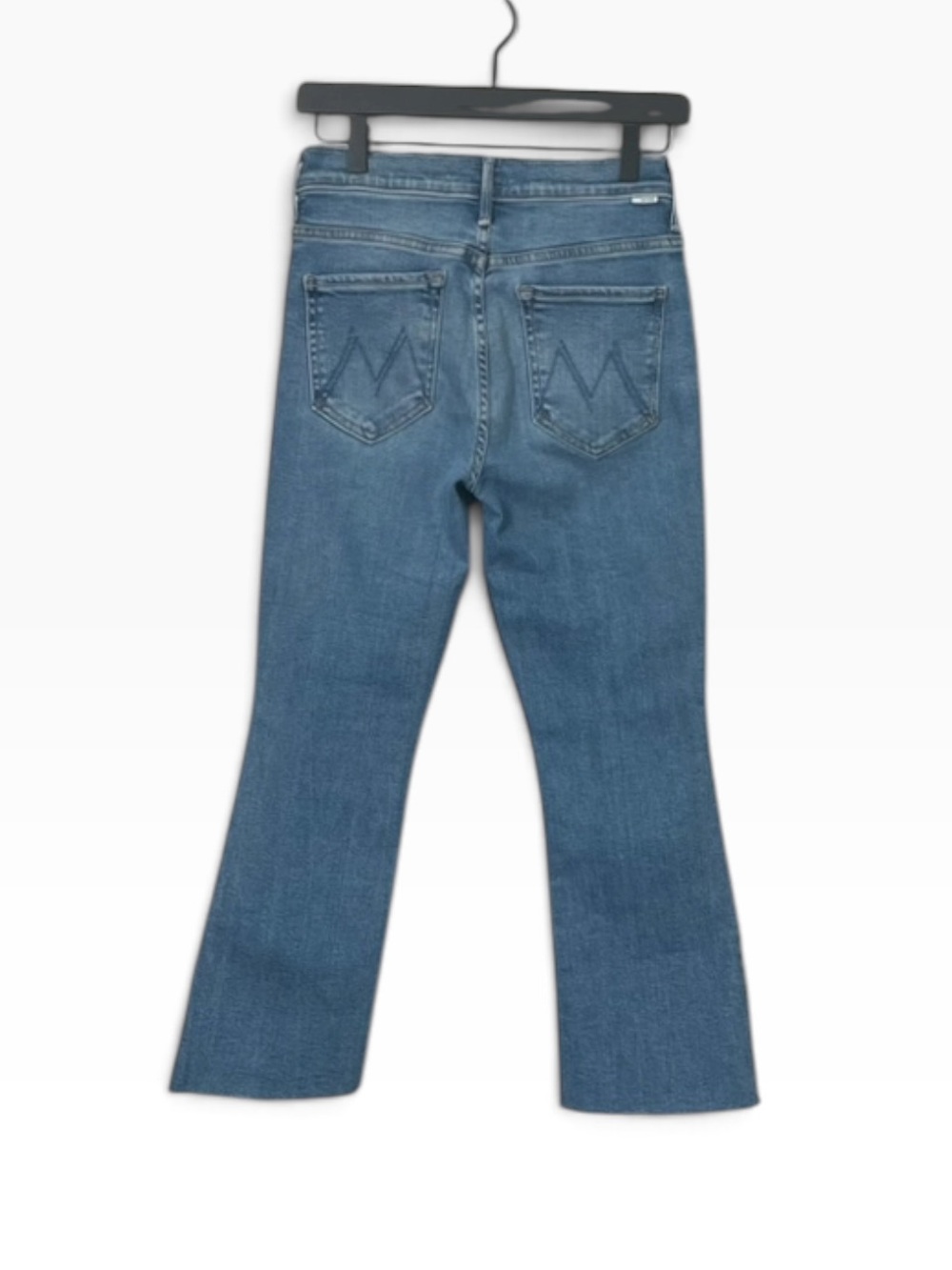 MOTHER Lil’ Insider Crop Step Fray Jeans Petite Out Of The Blue Size 27 - Picture 4 of 16